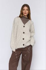 קרדיגן סריגה משולבת