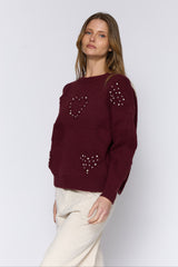 סריג לבבות פנינים