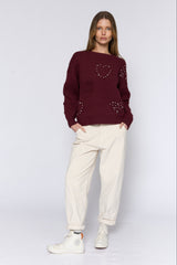 סריג לבבות פנינים