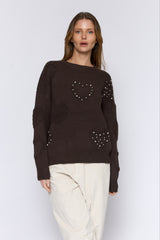 סריג לבבות פנינים