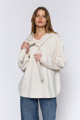 LOVE טופ קפוצ'ון צעיף