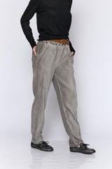 מכנס סוויד סטונווש+חגורה