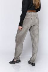 מכנס סוויד סטונווש+חגורה