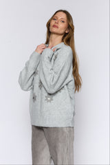 סריג צווארון פרח מראה