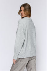 סריג צווארון פרח מראה