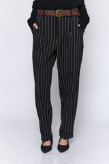 מכנס פסים דקים+חגורה