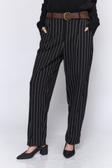 מכנס פסים דקים+חגורה