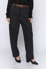 מכנס פסים דקים+חגורה