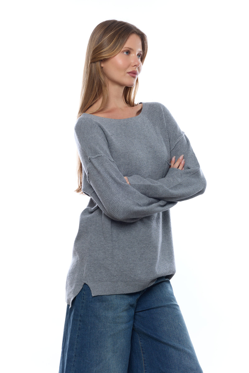 סריג ניקי כפתורים בגב+כיס