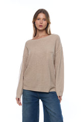 סריג ניקי כפתורים בגב+כיס