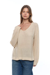 פס צווארון V סריג