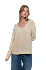 פס צווארון V סריג