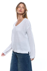 פס צווארון V סריג