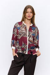 ג'קט סאטן מודפס קשירה