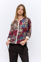 ג'קט סאטן מודפס קשירה