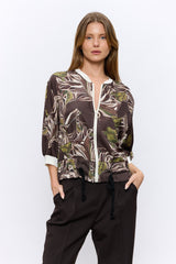 ג'קט סאטן מודפס קשירה