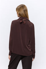 מכופתרת+צעיף סאטן