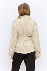 מעיל אוקספורד קצר+חגורה