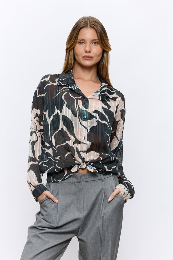 חולצה מפוספת שקפקפה