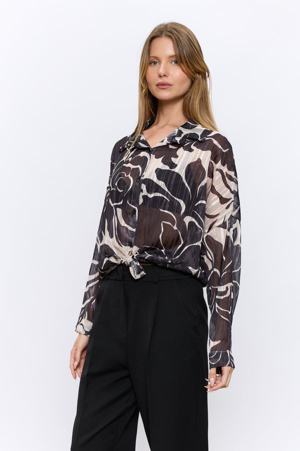 חולצה מפוספת שקפקפה