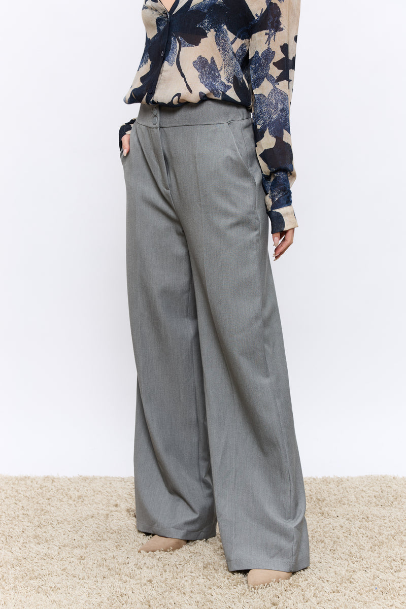 מכנס רחב מחוייט 2 כפתורים