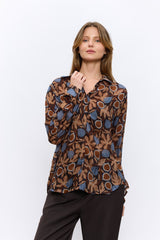 מכופתרת מודפסת