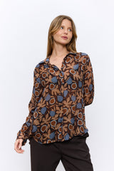 מכופתרת מודפסת