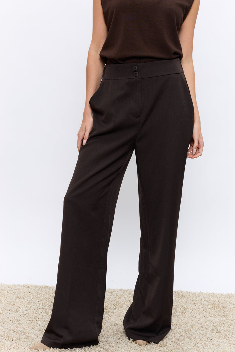 מכנס רחב מחוייט 2 כפתורים