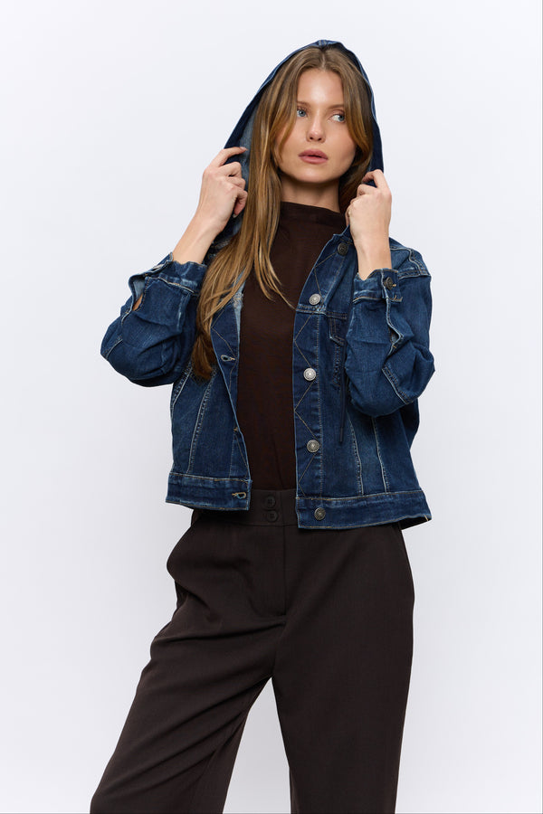 ג'קט ג'ינס קפוצ'ון