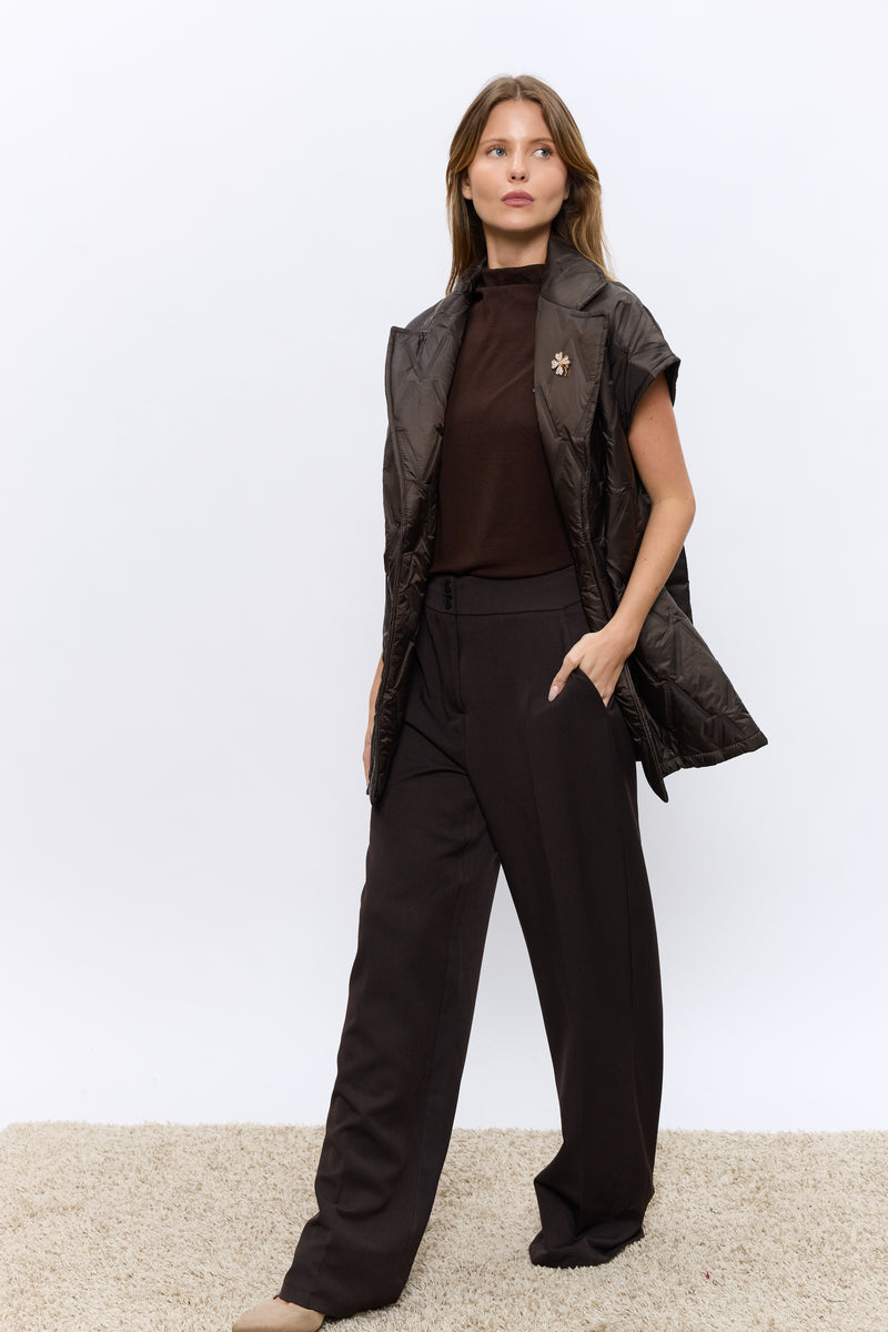 ג'קט קווילט ללא שרוול