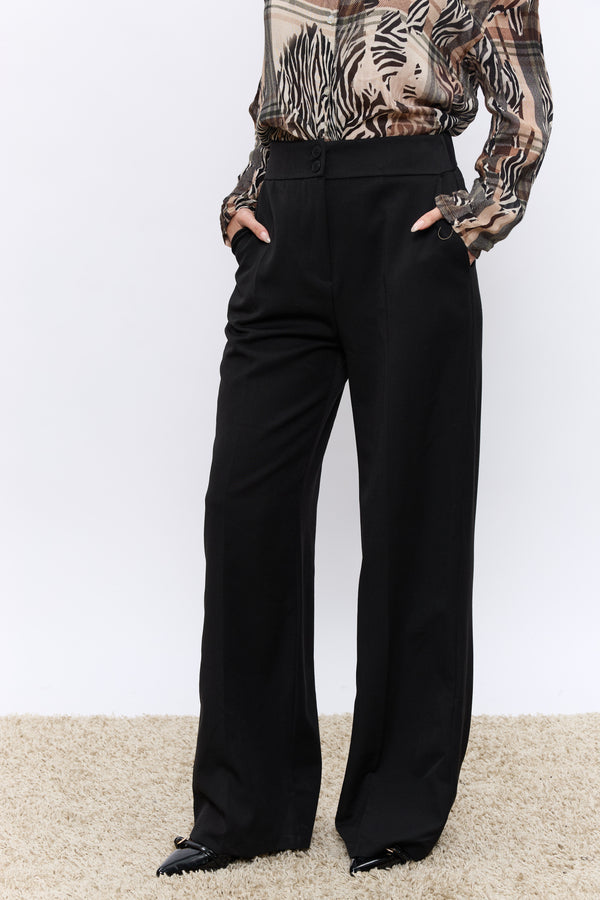 מכנס רחב מחוייט 2 כפתורים