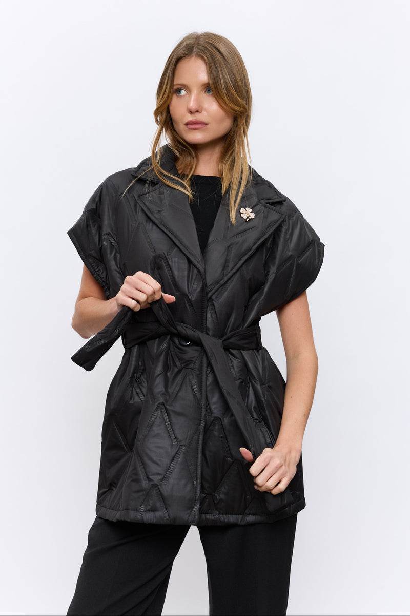 ג'קט קווילט ללא שרוול