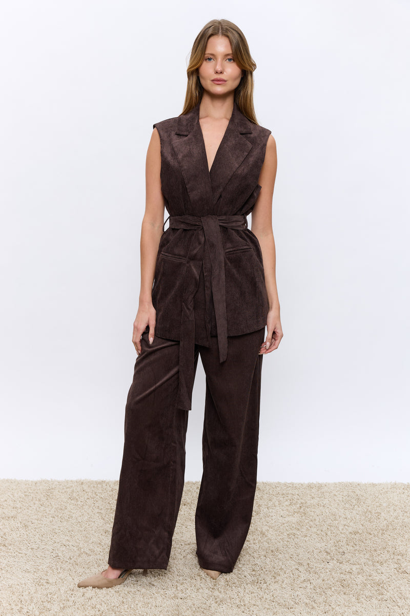 ג'קט קורדרוי ללא שרוול