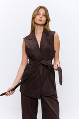 ג'קט קורדרוי ללא שרוול