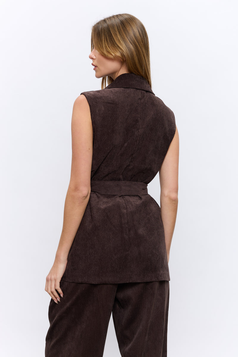 ג'קט קורדרוי ללא שרוול