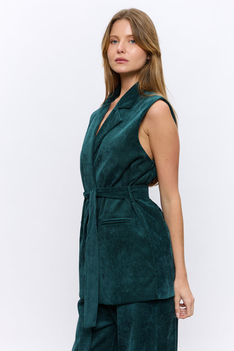 ג'קט קורדרוי ללא שרוול