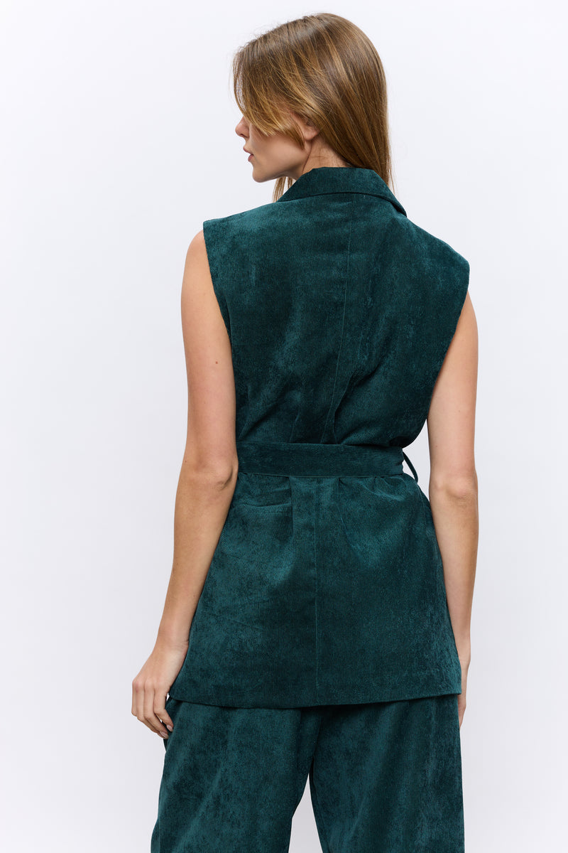 ג'קט קורדרוי ללא שרוול