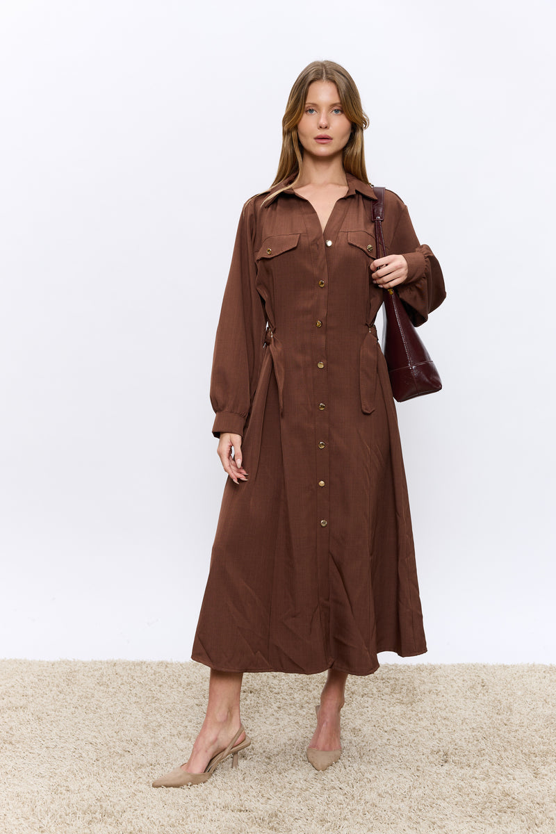 שמלה כפתורי זהב