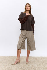 טישרט שרוולי תחרה