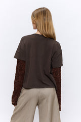 טישרט שרוולי תחרה