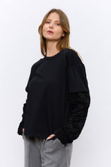 טישרט שרוולי תחרה