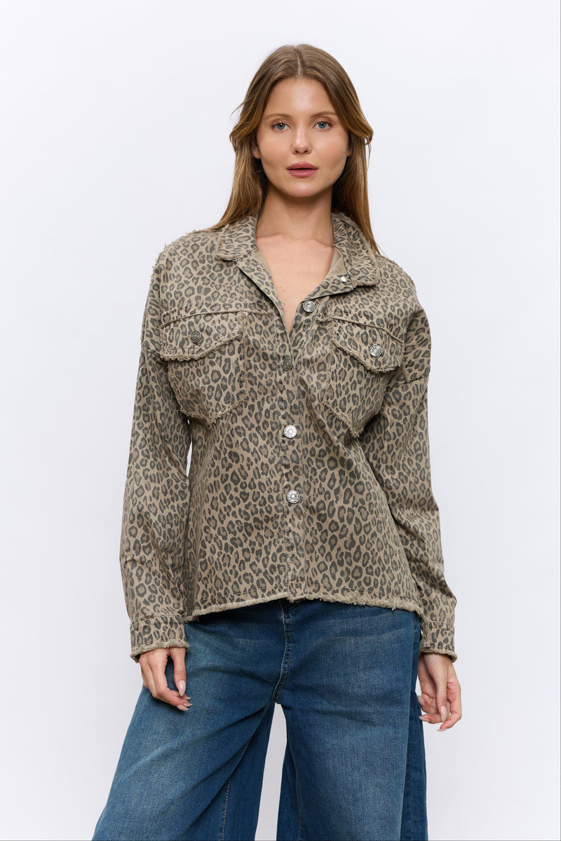 ג'קט דריל מנומר פרום