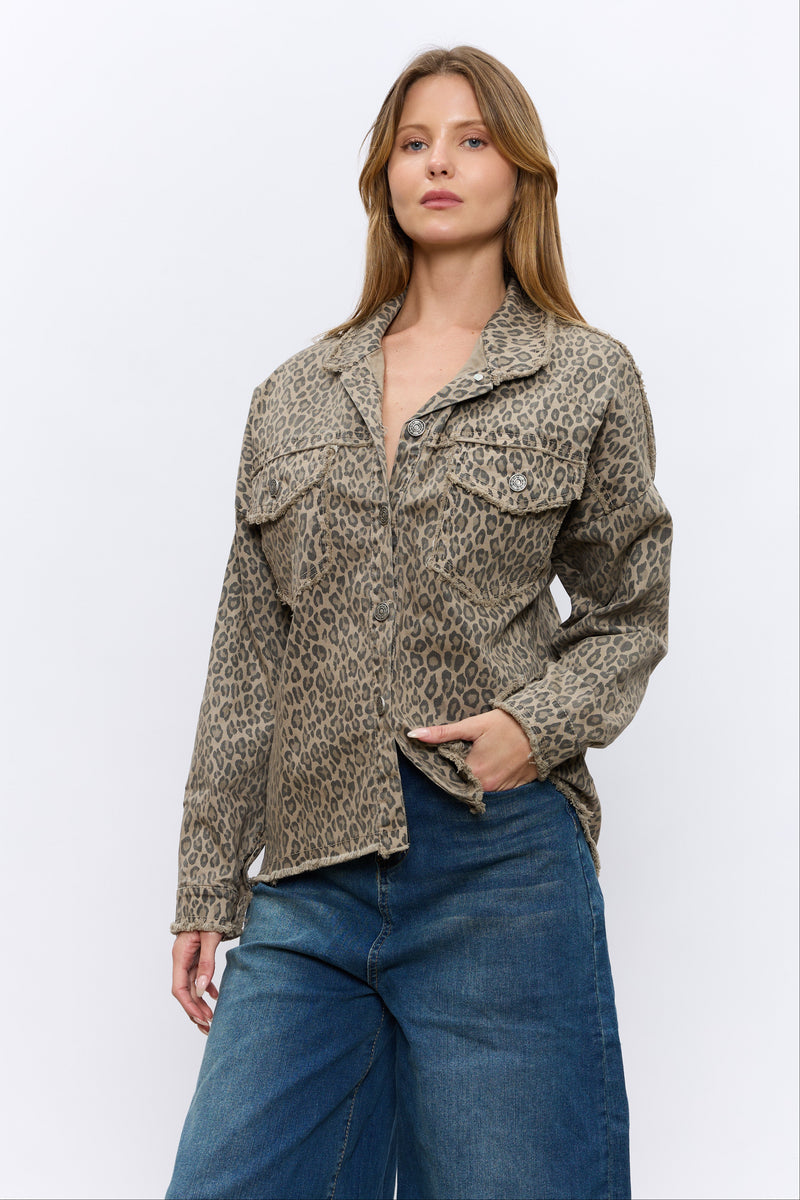 ג'קט דריל מנומר פרום