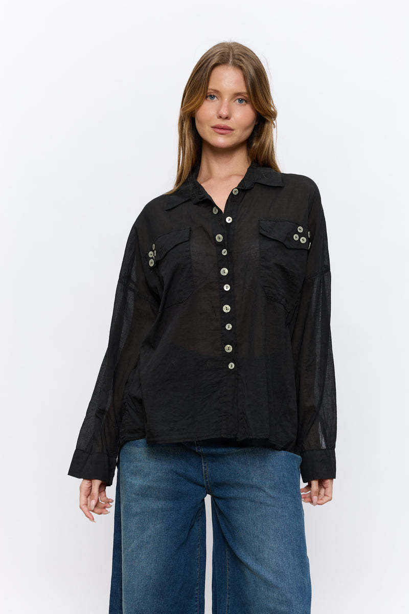 SHELL חולצה מכופתרת