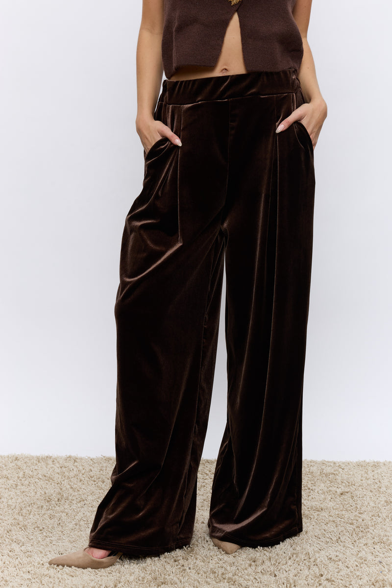 מכנס רחב קטיפה