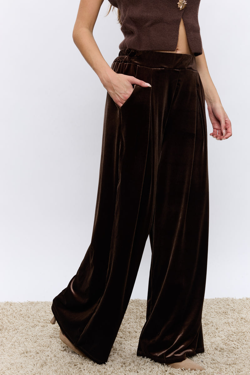 מכנס רחב קטיפה