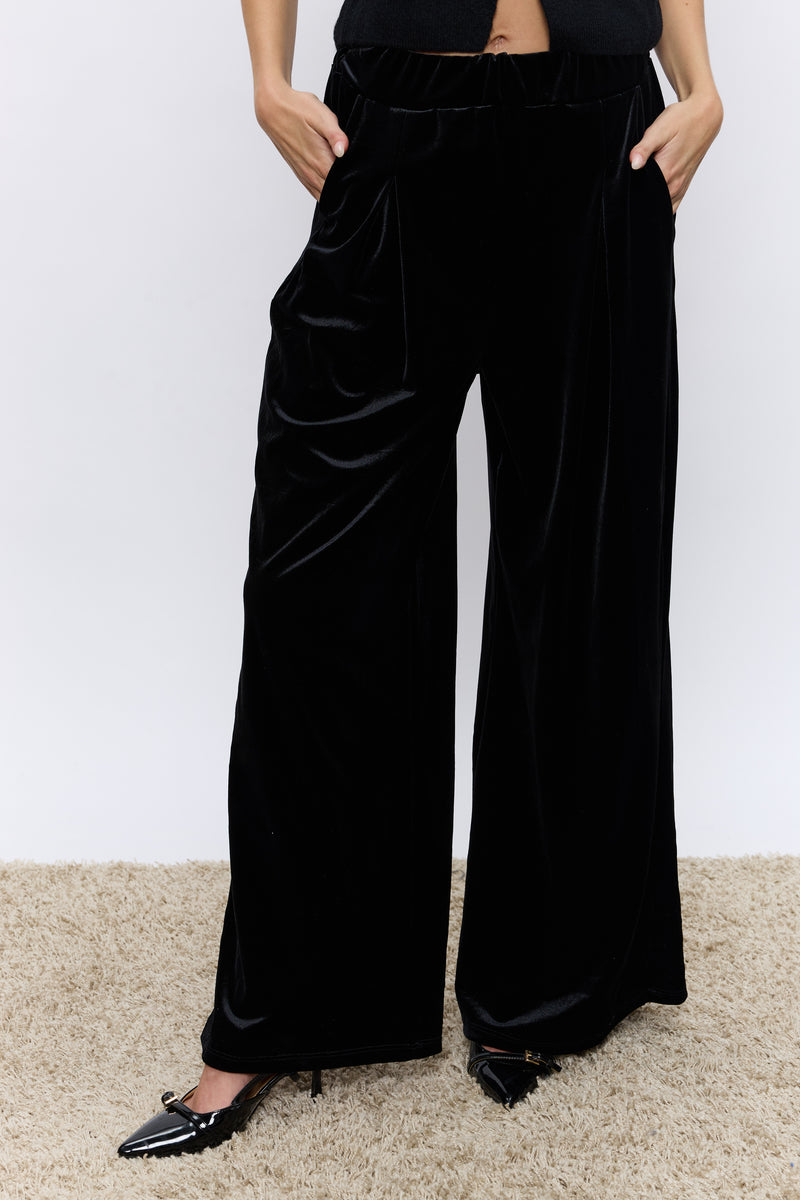 מכנס רחב קטיפה