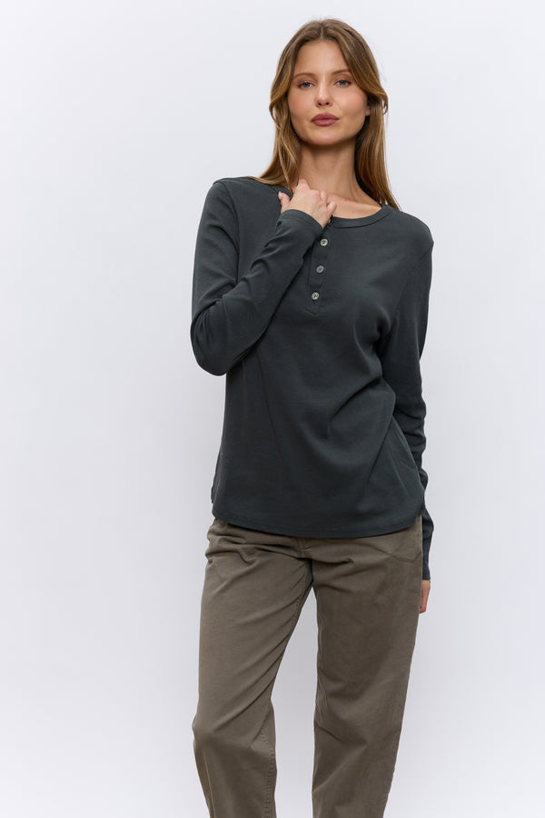 שינה עגול שרוול ארוך T