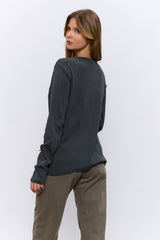 שינה עגול שרוול ארוך T