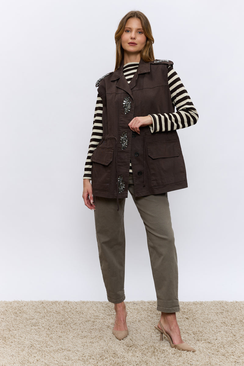 ווסט ספארי יהלומים+קשירה